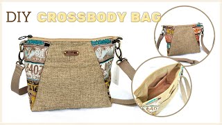 Easy Crossbody Bag Tutorial  How To Make Cute Shoulder Bag [upl. by Elinnet]