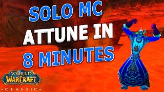 WoW Classic  SOLO MC Attunement in 8 Minutes Any class [upl. by Nnylf852]