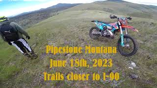 Dirt Bikes Pipestone Montana Trails Close to I90 and South [upl. by Condon69]