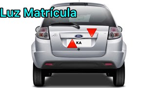 Como retirar lamparas de matricula Ford ka [upl. by Schatz]