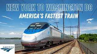 AMTRAKS ACELA EXPRESS  New York to Washington DC in under 3 hours Business Class [upl. by Azile]