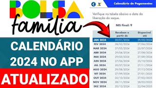 APLICATIVO BOLSA FAMÃLIA CALENDÃRIO DE PAGAMENTO DE 2024 ATUALIZADO [upl. by Ettolrahc]