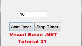 Visual Basic NET Tutorial 21  How to use Timer Control in VBNET [upl. by Jeana]