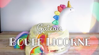 GATEAU BOUEE LICORNE ARCENCIEL CAKE DESIGN  UNICORN RAINBOW CAKE [upl. by Atnima]