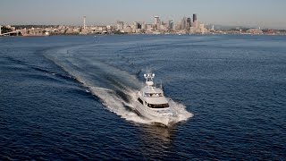 Nordlund 111 MegaYacht  Timelapse transiting Ballard Locks [upl. by Sexton]