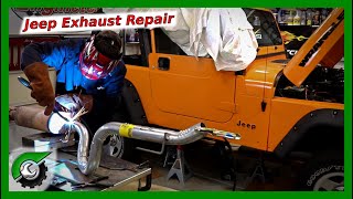 Jeep Exhaust System Repair Jeep Wrangler YJ Tail Pipe [upl. by Almeeta]