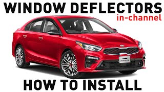 How to install Shatterproof InChannel Window Deflectors for Kia Forte 20192023 [upl. by Hanafee]