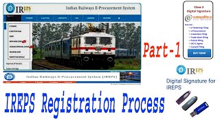 PARTI  IREPS Registration Process I How to Register on IREPS I DSC for IREPS I RAILWAY TENDER [upl. by Amahcen]