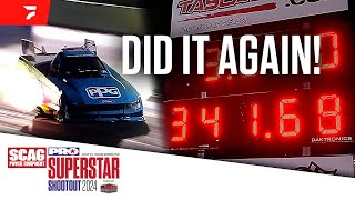 341 MPH Bob Tasca III Shatters Own Record At PRO Superstar Shootout [upl. by Aleemaj362]