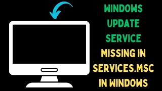 How to Fix Windows Update Service Missing in Servicesmsc in Windows 11 [upl. by Aramois]