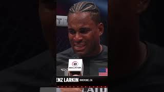 quotI dont want easy fightsquot 😤 An emotional Lorenz Larkin reacts to Bellator No1 contenders spot 🏆 [upl. by Annair]