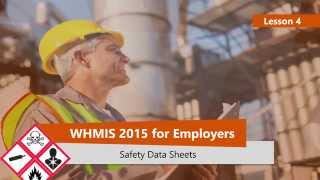 WHMIS 2015 Safety Data Sheets Part 4 [upl. by Ecniuq]