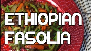 Ethiopian Fasolia Recipe  Amharic Vegan Vegetables Video [upl. by Adas]