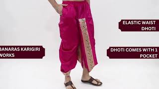 SHERWANI STYLE DHOTI KURTA STOLE SET 1 [upl. by Rachele396]