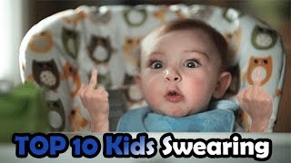 Top 10 swearing kids ever babies toddlers and kids swearing kids cursing compilation [upl. by Anoel211]