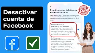 Cómo desactivar una cuenta de Facebook  Desactivar una cuenta de Facebook [upl. by Absa]