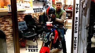 HONDA GROM TOP SPEED amp RIDE TEST ON PK BIKES [upl. by Yhtomot]