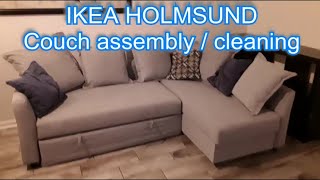 Ikea Holmsund couch assembling and cleaning [upl. by China]