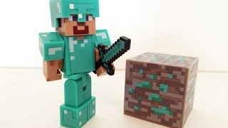 Minecraft  Diamond Steve Unboxing and Review  Series 2 [upl. by Ahsiliw]