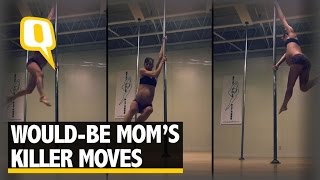 The Quint This 8Month Pregnant Pole Dancer is an Absolute Must Watch [upl. by Inirt]