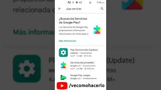 Si no puedes actualizar google play services puedes hacer esto [upl. by Cannon]