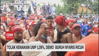 Aksi Unjuk Rasa Buruh Tuntut Kenaikan UMP [upl. by Omik]