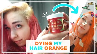 Dyeing my hair ORANGE  Mandarin Directions 🍊 [upl. by Joceline]