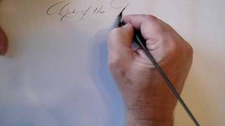 Spencerian penmanship Don Tate [upl. by Nauqet]