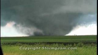 Stormgasmcom June 24 2003 Manchester SD F4 Tornado Video Part 2 [upl. by Aicelef]