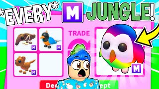 I Traded Every MEGA JUNGLE THEME Pet In Adopt Me Roblox Adopt Me Trading Proof COMPILATION [upl. by Griffy]