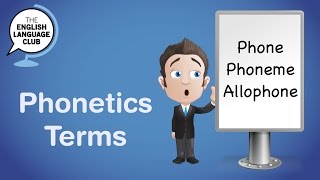 Phonetics Terms phone phoneme allophone [upl. by Eeclehc]