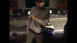 Chris Brown listening to quotPrivacyquot in the studio [upl. by Flan]