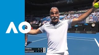 Mansour Bahramis magic oncourt  Australian Open 2019 [upl. by Siuoleoj]