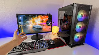 MEU NOVO PC GAMER COMPLETO BARATO DA PICHAU  TESTES EM JOGOS [upl. by Hooper147]