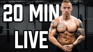 20 Minuten LIVE Ganzkörper Workout zum Mitmachen mit dem eigenen Körpergewicht für Zuhause [upl. by Aremmat]