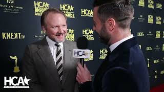 Rian Johnson interview  2023 HCA Film Awards [upl. by Novyad941]