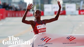 Brigid Kosgei breaks marathon world record by 81 seconds [upl. by Llyrat]