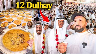 ARAB 🇸🇦 WEDDING  Joint 12 Grooms Wedding Ceremony in Madina  Unique Experience [upl. by Ahsital389]