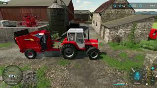 FS22  COURT FARM 17  BEDDING THE CATTLE WITH STRAW [upl. by Idnir110]