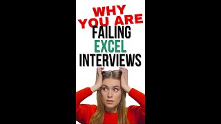 Shorts Failling Excel Interviews Heres Why [upl. by Nahem]