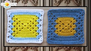 Doubles amp Vees Granny Square  Grannys Magical Cupboard 2024 Calendar Blanket  February [upl. by Alahs647]