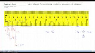 How to read measurements on a ruler [upl. by Edris]