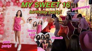 MY SWEET 16 BIRTHDAY PARTY 🎉 Vlogmas Day 12 [upl. by Nohtiek]