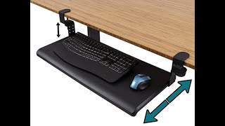 How to install a ClampOn Retractable Adjustable Keyboard Tray [upl. by Seppala]