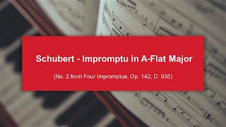 ABRSM Grade 8  Schubert Impromptu in A Flat Major No 2 from Four Impromptus Op 142 Excerpt [upl. by Gonyea]