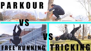 Parkour VS Free Running VS Tricking [upl. by Yarb]