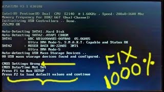 CMOS Error On Startup Fix CMOS Setting Wrong 1000 Best Solution  Telugu [upl. by Unam456]