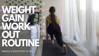 HOW TO GAIN WEIGHT THE HEALTH WAY  Full body weight gain exercise at home [upl. by Yrotciv]