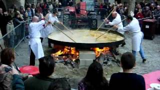 Uzes France truffle festival  egg scramble [upl. by Ydnarb]