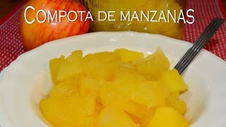 Compota de manzanas casera FACIL postre bajas calorias [upl. by Luba]